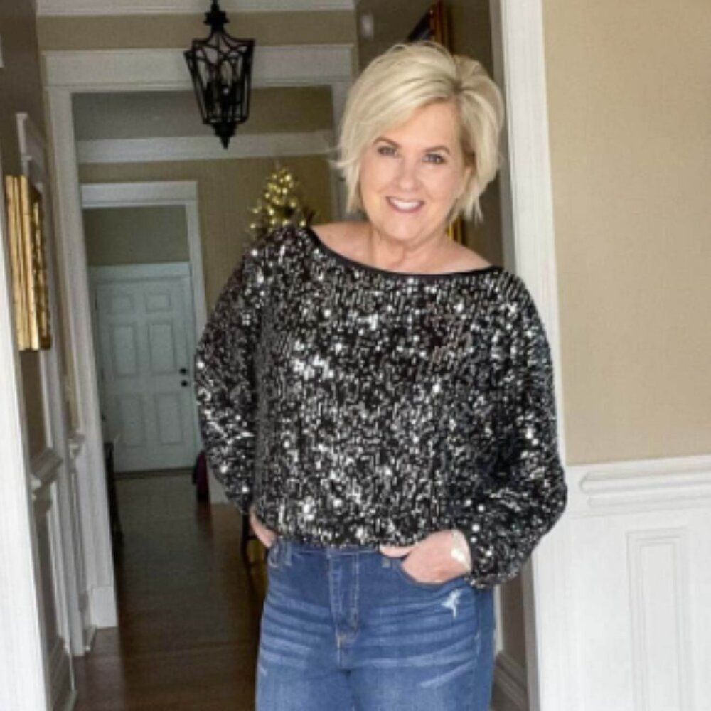 💟💜💟💜💟💜 ENDLESS ROSE Sequined Top 💟💜💟💜💟💜 - Picture 15 of 15